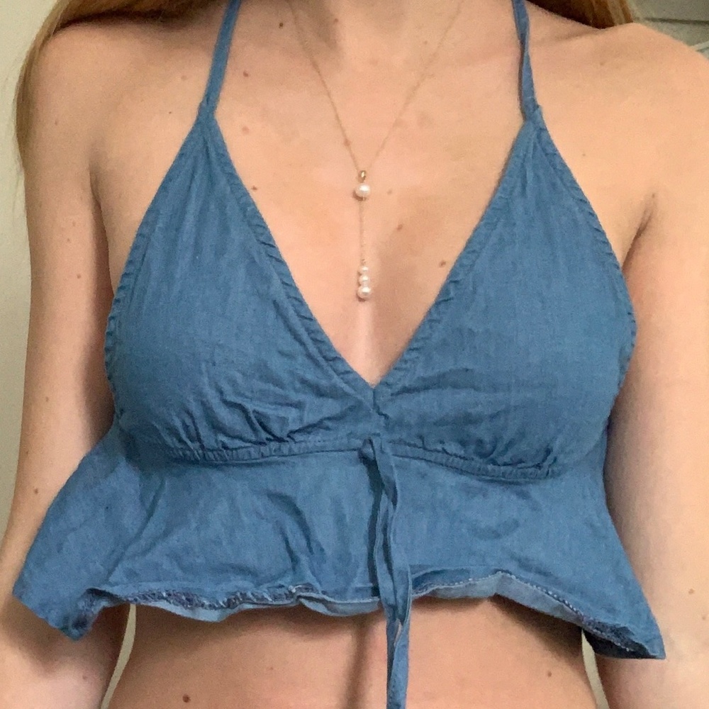 Denim crop top
